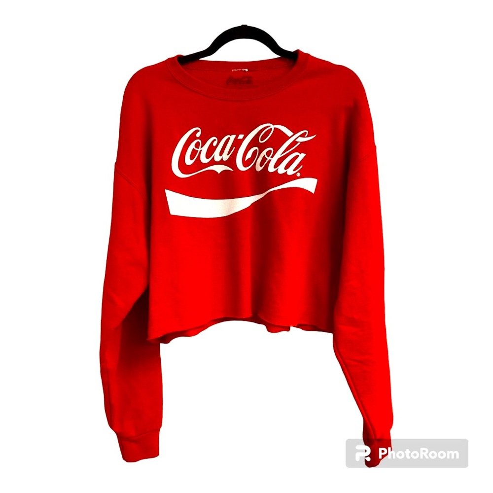 Coca Cola Cropped Sweatshirt Red Size L